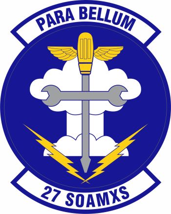 Coat of arms (crest) of the 27th Special Operations Aircraft Maintenance Squadron, US Air Force