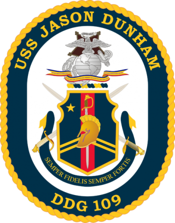 Coat of arms (crest) of Destroyer USS Jason Dunham (DDG-109)