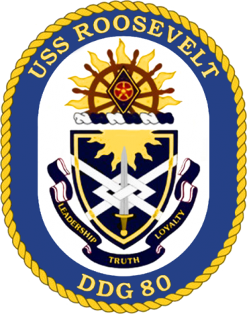 Coat of arms (crest) of the Destroyer USS Roosevelt