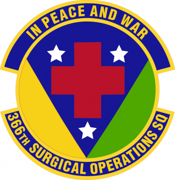 Coat of arms (crest) of the 366th Surgical Operations Squadron, US Air Force