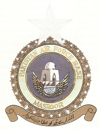 Coat of arms (crest) of the Pakistan Air Force Base Masroor