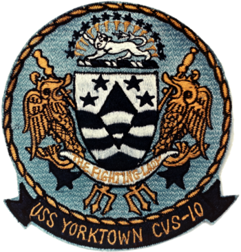 Coat of arms (crest) of the Aircraft Carrier USS Yorktown (CVS-10)