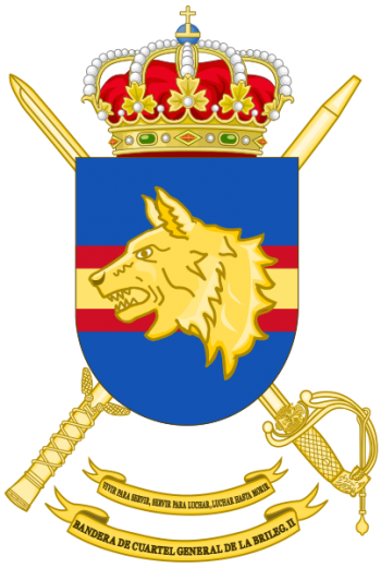 Coat of arms (crest) of the Brigade King Alfonso XIII II of the Legion Headquarters Bandera, Sapnish Army