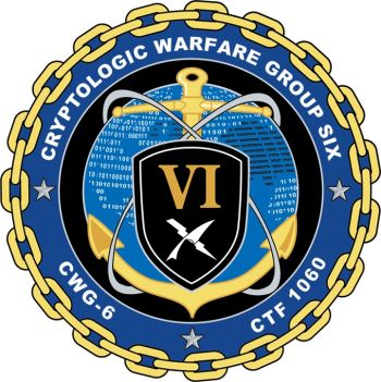 Coat of arms (crest) of the Cryptologic Warfare Group 6, US Navy
