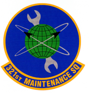 Coat of arms (crest) of the 321st Maintenance Squadron, US Air Force