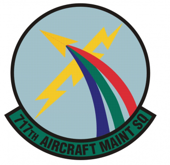 Coat of arms (crest) of the 717th Aircraft Maintenance Squadron, US Air Force