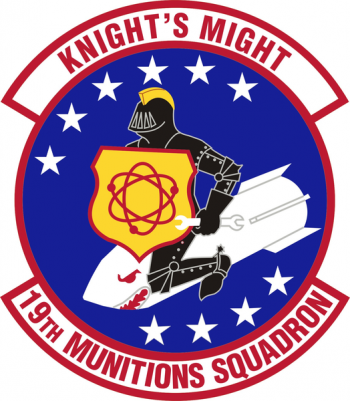 Coat of arms (crest) of the 19th Munitions Squadron, US Air Force