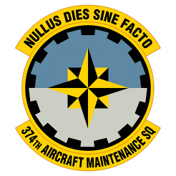 Coat of arms (crest) of the 374th Aircraft Maintenance Squadron, US Air Force