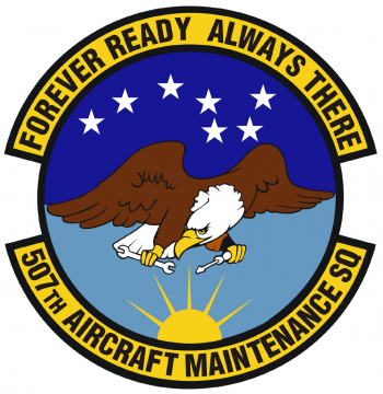 Coat of arms (crest) of the 507th Aircraft Maintenance Squadron, US Air Force