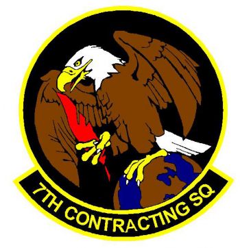 Coat of arms (crest) of the 7th Contracting Squadron, US Air Force