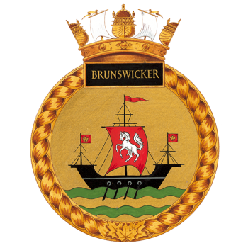 Coat of arms (crest) of the HMCS Brunswicker, Royal Canadian Navy