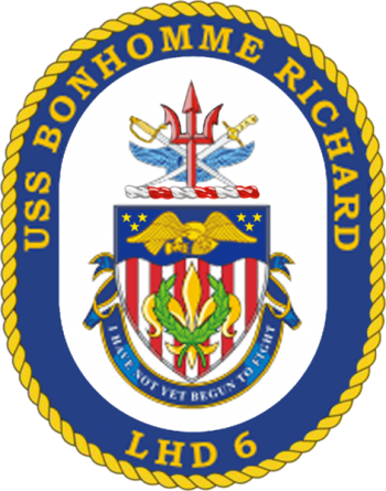 Coat of arms (crest) of the Landing Helicopter Dock USS Bonhomme Richard (LHD-6)