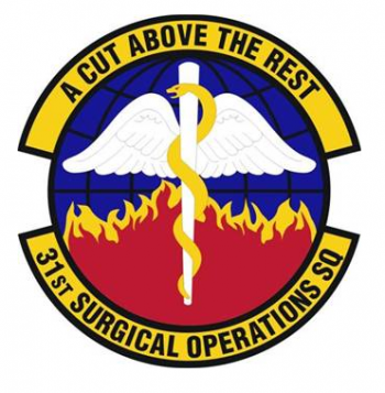 Coat of arms (crest) of the 31st Surgical Operations Squadron, US Air Force