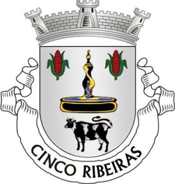Brasão de Cinco Ribeiras/Arms (crest) of Cinco Ribeiras