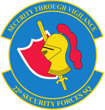 Coat of arms (crest) of the 22nd Security Forces Squadron, US Air Force
