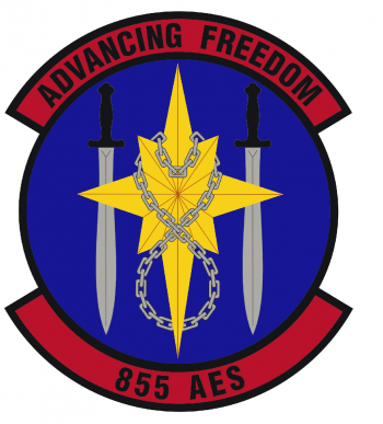 Coat of arms (crest) of the 855th Air Expeditionary Squadron, US Air Force