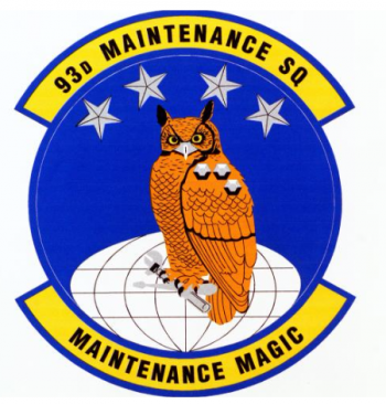 Coat of arms (crest) of the 93rd Maintenance Squadron, US Air Force