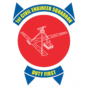 Coat of arms (crest) of the 1st Civil Engineer Squadron, US Air Force