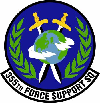 Coat of arms (crest) of the 355th Force Support Squadron, US Air Force