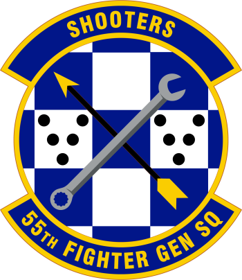 Coat of arms (crest) of the 55th Fighter Generation Squadron, US Air Force