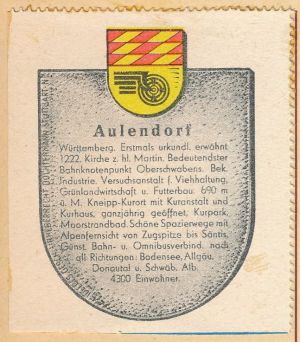 Wappen von Aulendorf/Coat of arms (crest) of Aulendorf