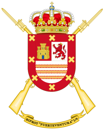 Coat of arms (crest) of the Protected Infantry Bandera Fuerteventura I-9, Spanish Army