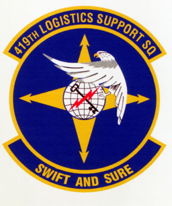 Coat of arms (crest) of the 419th Logistics Support Squadron, US Air Force
