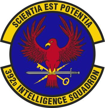 Coat of arms (crest) of the 392nd Intelligence Squadron, US Air Force