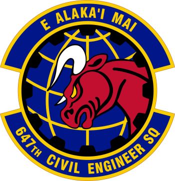 Coat of arms (crest) of the 647th Civil Engineer Squadron, US Air Force