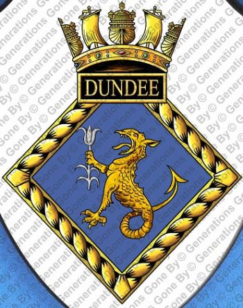 Coat of arms (crest) of the HMS Dundee, Royal Navy