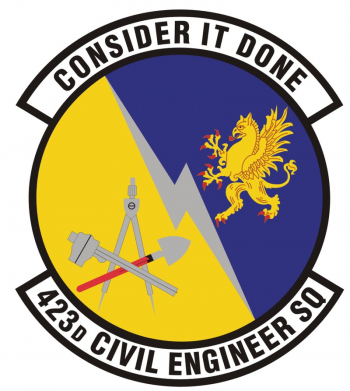 Coat of arms (crest) of the 423rd Civil Engineer Squadron, US Air Force