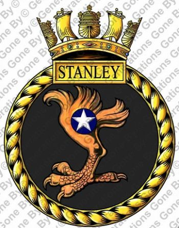 Coat of arms (crest) of the HMS Stanley, Royal Navy