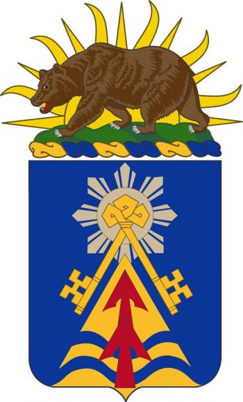 Coat of arms (crest) of the 185th Quartermaster Battalion, California Army National Guard