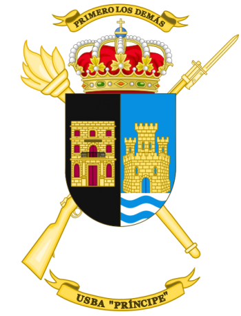 Coat of arms (crest) of the Base Services Unit Principe, Spanish Army