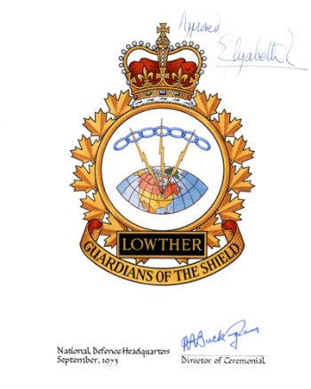 Coat of arms (crest) of the Canadian Forces Station Lowther, Canada