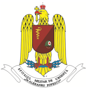 Coat of arms (crest) of the Dr. Alexandru Popescu Military Emergency Hospital, Focșani, Romania