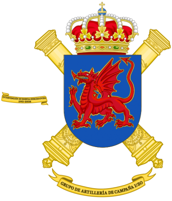 Coat of arms (crest) of the Field Artillery Group I-20, Spanish Army
