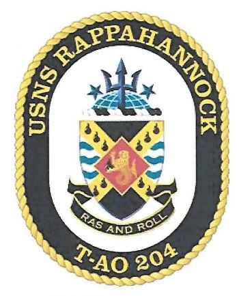 Coat of arms (crest) of the Fleet Replenishment Oiler USNS Rappahannock (T-AO-204)
