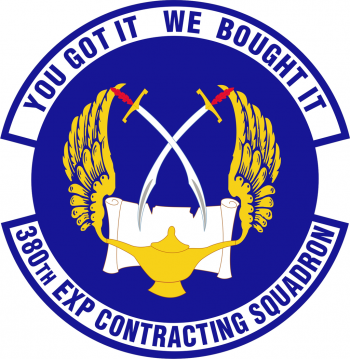 Coat of arms (crest) of the 380th Expeditionary Contracting Squadron, US Air Force