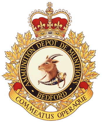 Coat of arms (crest) of the Canadian Forces Ammunition Depot Bedford, Canada