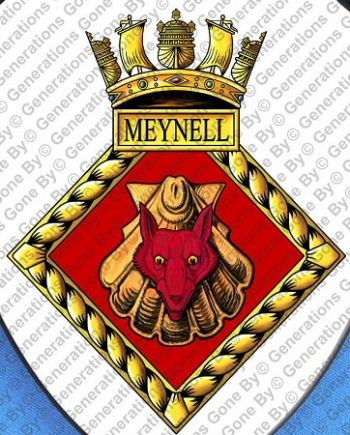 Coat of arms (crest) of the HMS Meynell, Royal Navy