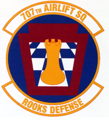 Coat of arms (crest) of the 707th Airlift Squadron, US Air Force