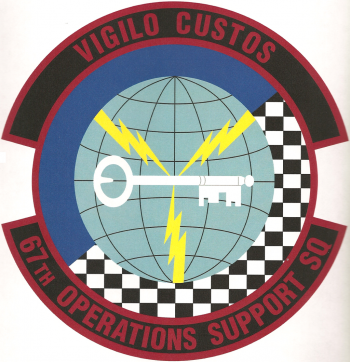 Coat of arms (crest) of the 67th Operations Support Squadron, US Air Force