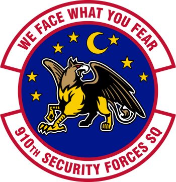 Coat of arms (crest) of the 910th Security Forces Squadron, US Air Force