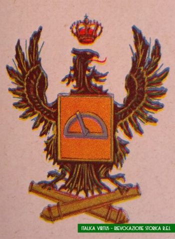 Coat of arms (crest) of the Artillery Firering School, Royal Italian Army