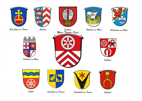 Wappen von Main-Taunus Kreis (Coat of arms (crest) of Main-Taunus Kreis)