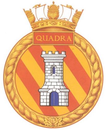 Coat of arms (crest) of the HMCS Quadra, Royal Canadian Navy
