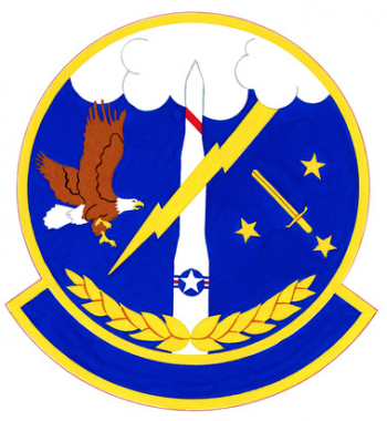 Coat of arms (crest) of the 858th Missile Security Squadron, US Air Force