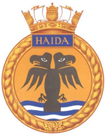 Coat of arms (crest) of the HMCS Haida, Royal Canadian Navy