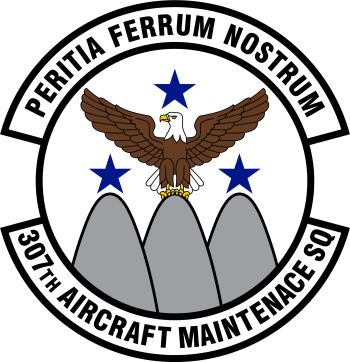 Coat of arms (crest) of the 307th Aircraft Maintenance Squadron, US Air Force